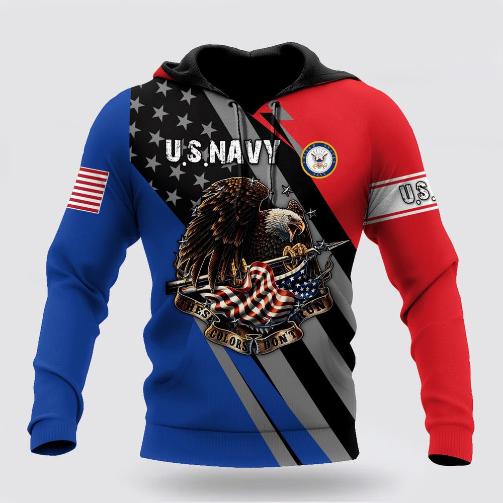 Us Navy Hoodie, US Navy All Over Print Hoodie For Men And Women