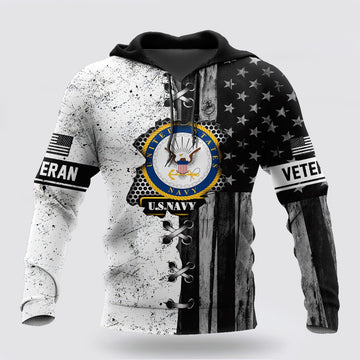 Us Navy Hoodie, Veteran US Navy In My Heart 3D Hoodie For Men And Women