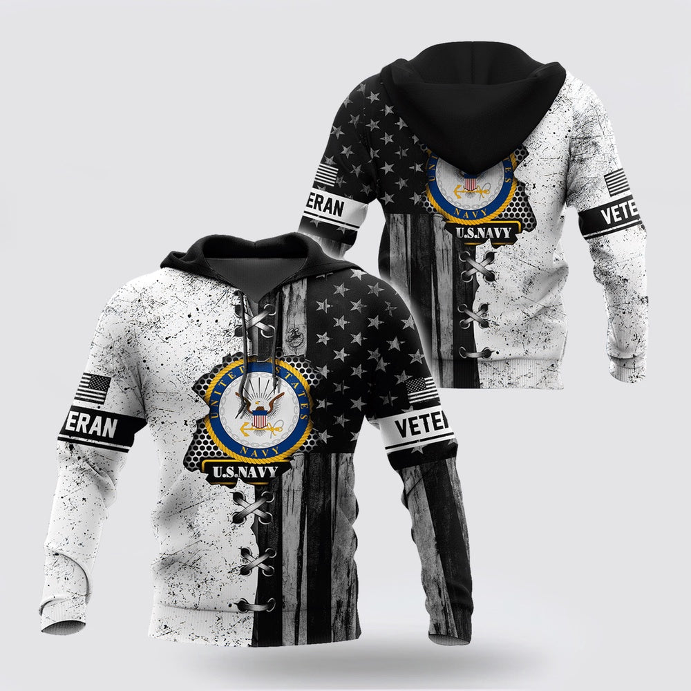 Us Navy Hoodie, Veteran US Navy In My Heart 3D Hoodie For Men And Women