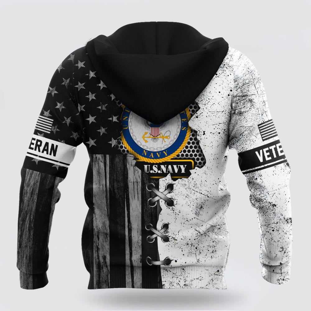 Us Navy Hoodie, Veteran US Navy In My Heart 3D Hoodie For Men And Women
