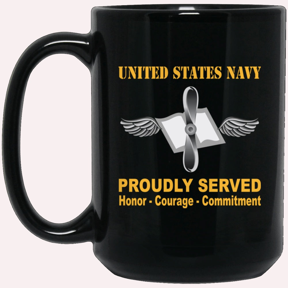 Us Navy Mug, Veterans Mug, Navy Aviation Maintenance Administrationman Navy AZ Proudly Served Black Mug, Military Coffee Mugs, Us Navy Coffee Mugs