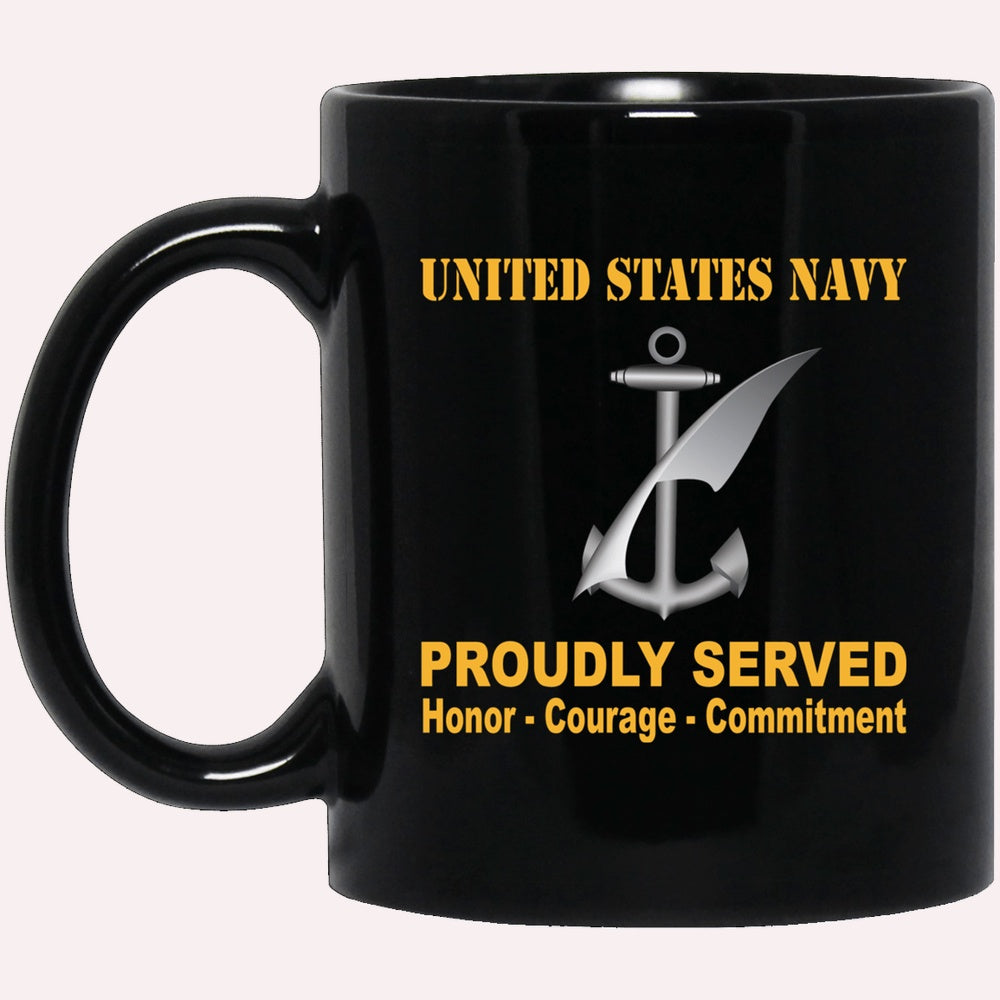 Us Navy Mug, Veterans Mug, Navy Counselor Navy NC Proudly Served Black Mug, Military Coffee Mugs, Us Navy Coffee Mugs