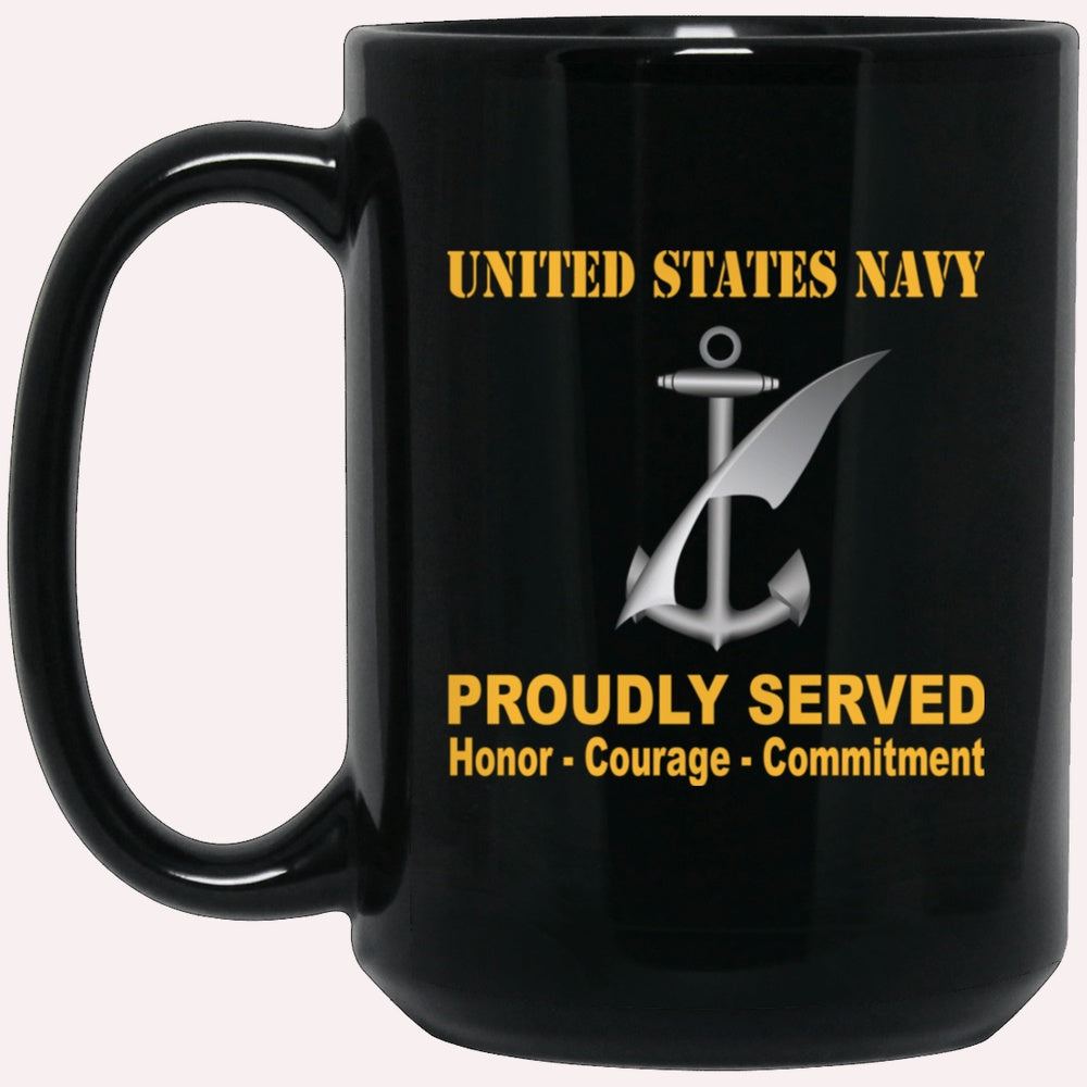 Us Navy Mug, Veterans Mug, Navy Counselor Navy NC Proudly Served Black Mug, Military Coffee Mugs, Us Navy Coffee Mugs