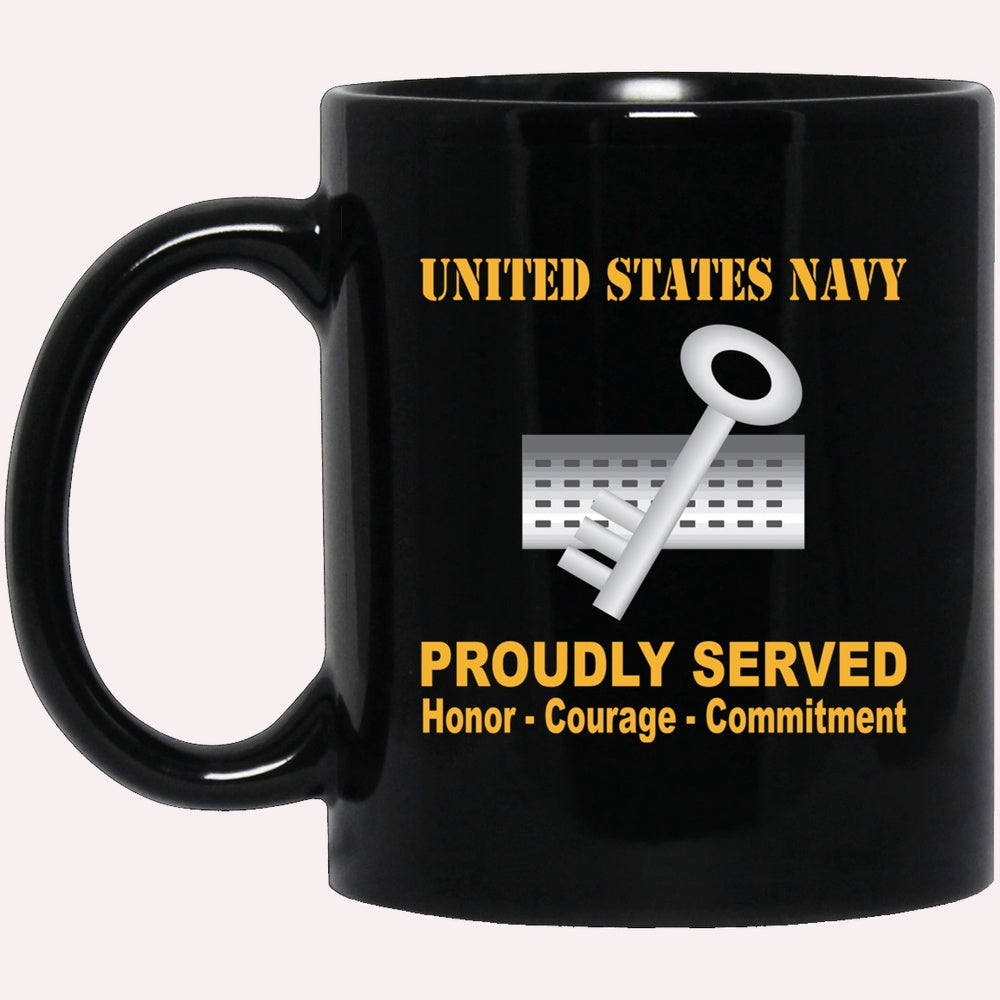 Us Navy Mug, Veterans Mug, Navy Disbursing Clerk Navy DK Proudly Served Black Mug, Military Coffee Mugs, Us Navy Coffee Mugs
