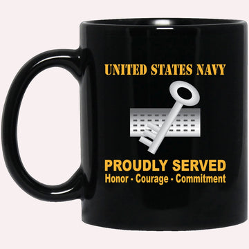 Us Navy Mug, Veterans Mug, Navy Disbursing Clerk Navy DK Proudly Served Black Mug, Military Coffee Mugs, Us Navy Coffee Mugs