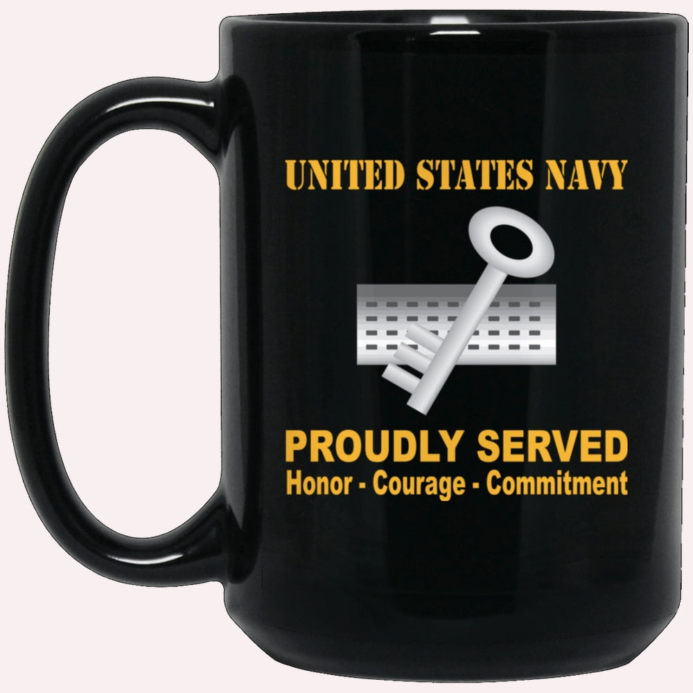 Us Navy Mug, Veterans Mug, Navy Disbursing Clerk Navy DK Proudly Served Black Mug, Military Coffee Mugs, Us Navy Coffee Mugs