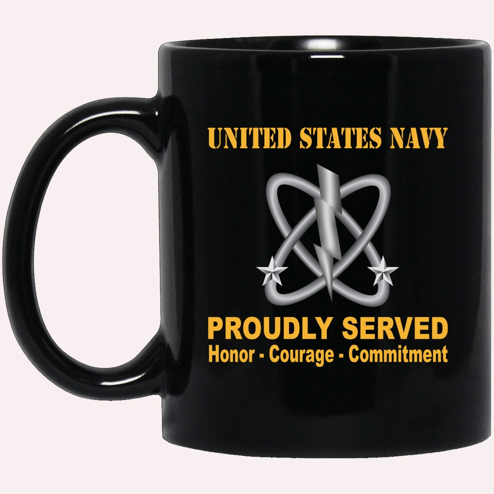 Us Navy Mug, Veterans Mug, Navy Electronics Warfare Technician Navy EW Proudly Served Black Mug, Military Coffee Mugs, Us Navy Coffee Mugs
