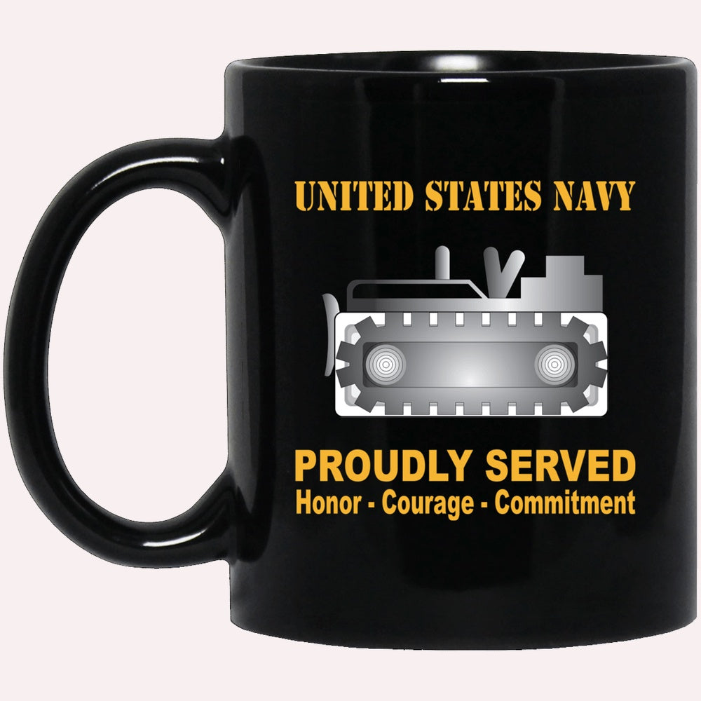 Us Navy Mug, Veterans Mug, Navy Equipment Operator Navy EO Proudly Served Black Mug, Military Coffee Mugs, Us Navy Coffee Mugs