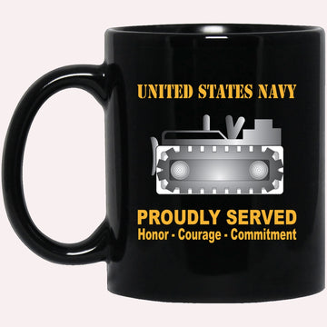 Us Navy Mug, Veterans Mug, Navy Equipment Operator Navy EO Proudly Served Black Mug, Military Coffee Mugs, Us Navy Coffee Mugs