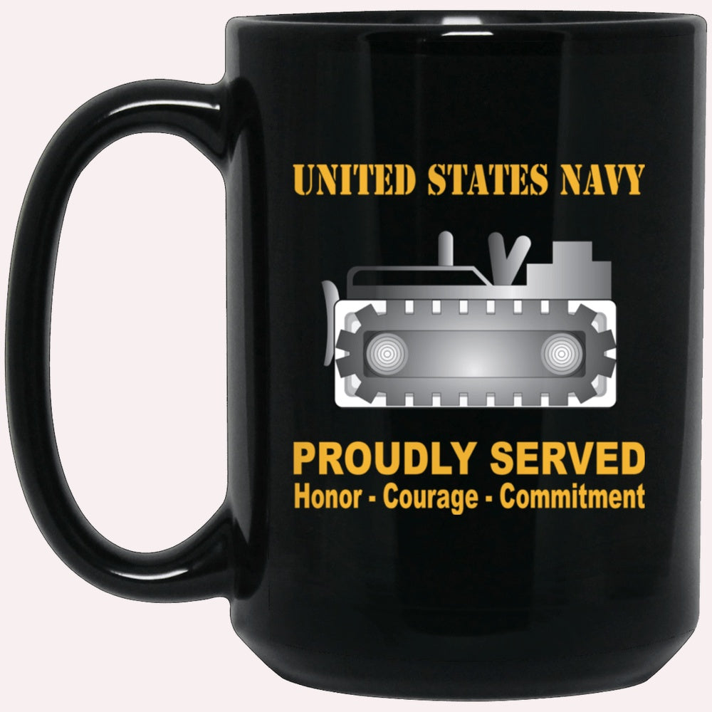 Us Navy Mug, Veterans Mug, Navy Equipment Operator Navy EO Proudly Served Black Mug, Military Coffee Mugs, Us Navy Coffee Mugs