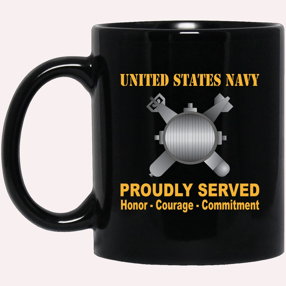 Us Navy Mug, Veterans Mug, Navy Explosive Ordnance Disposal Navy EOD Proudly Served Black Mug, Military Coffee Mugs, Us Navy Coffee Mugs