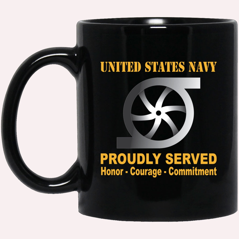 Us Navy Mug, Veterans Mug, Navy Gas Turbine Systems Technician Navy GS Proudly Served Black Mug, Military Coffee Mugs, Us Navy Coffee Mugs