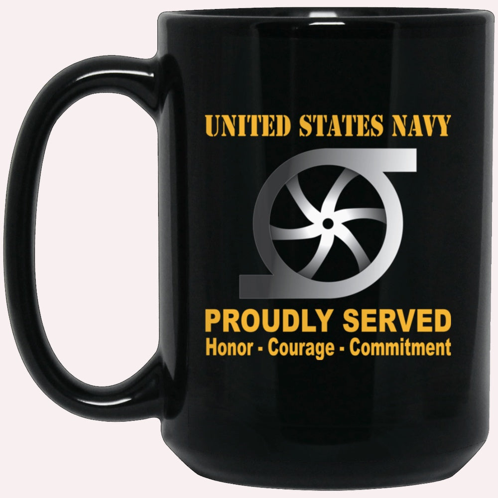 Us Navy Mug, Veterans Mug, Navy Gas Turbine Systems Technician Navy GS Proudly Served Black Mug, Military Coffee Mugs, Us Navy Coffee Mugs