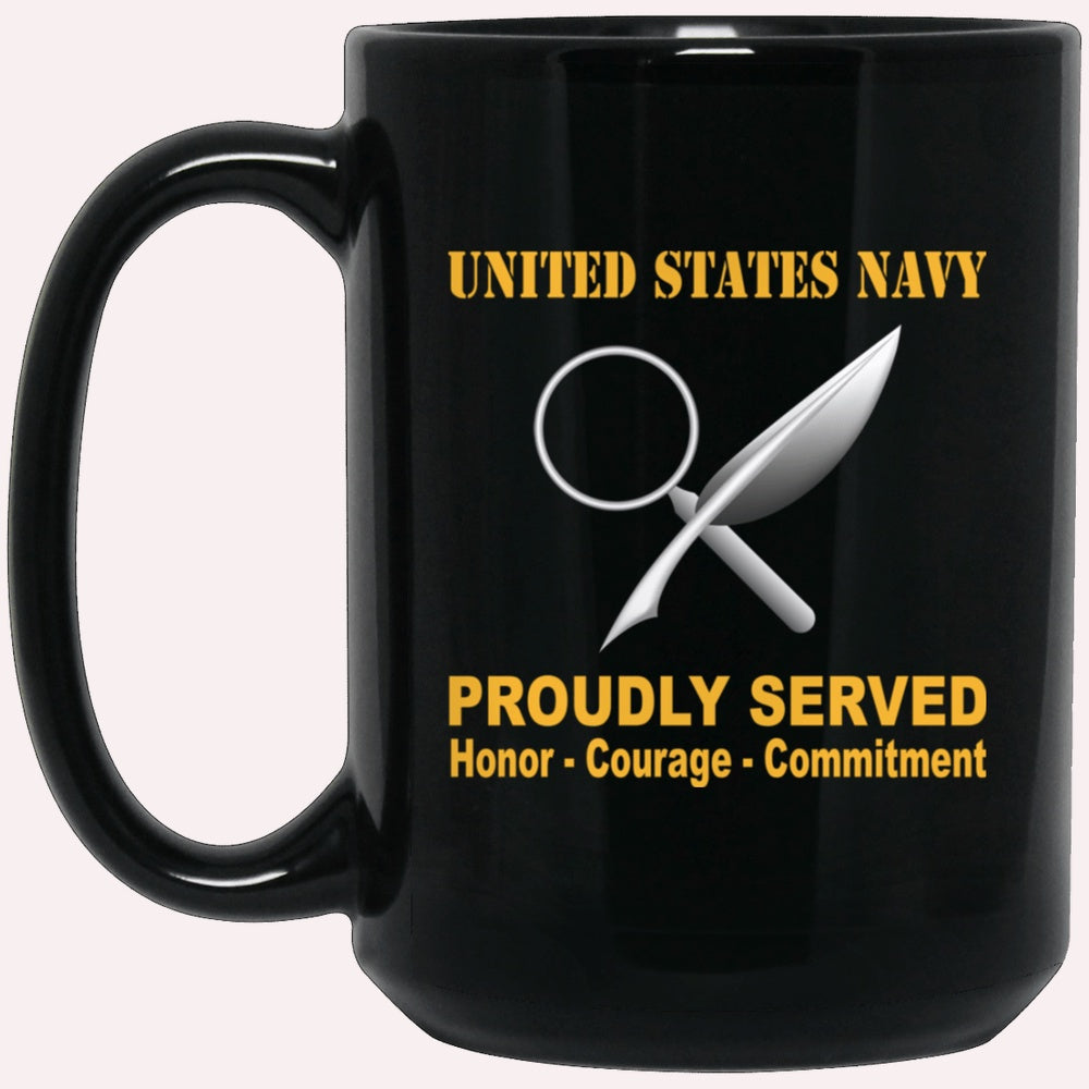 Us Navy Mug, Veterans Mug, Navy Intelligence Specialist Navy IS Proudly Served Black Mug, Military Coffee Mugs, Us Navy Coffee Mugs