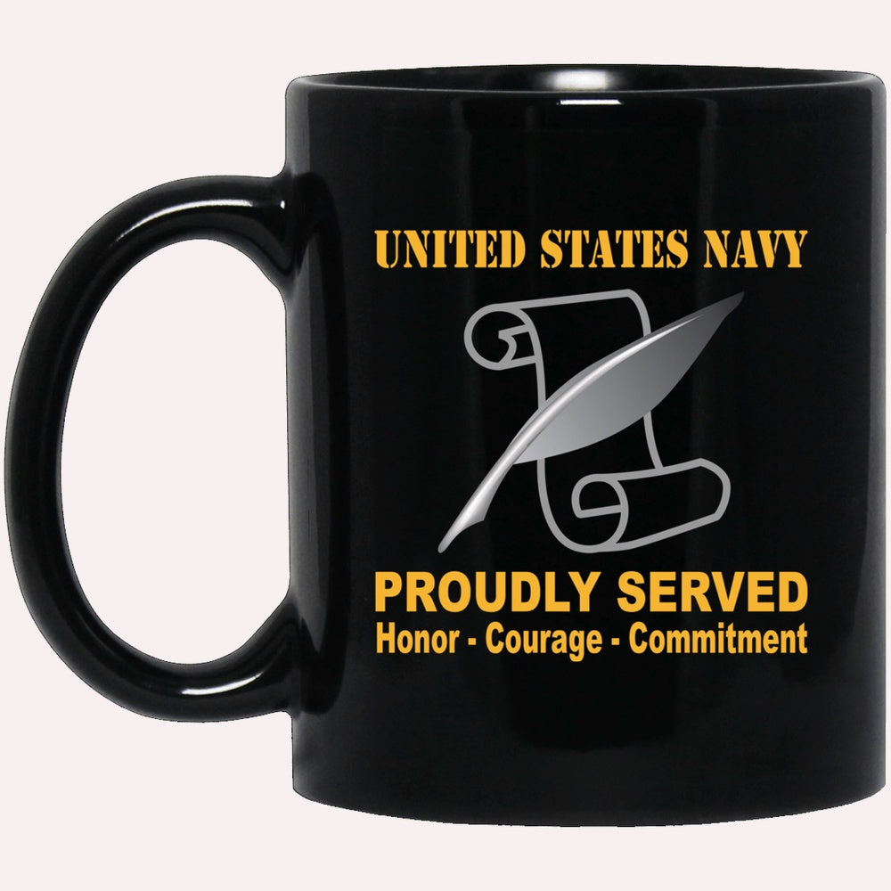 Us Navy Mug, Veterans Mug, Navy Journalist Navy JO Proudly Served Black Mug, Military Coffee Mugs, Us Navy Coffee Mugs