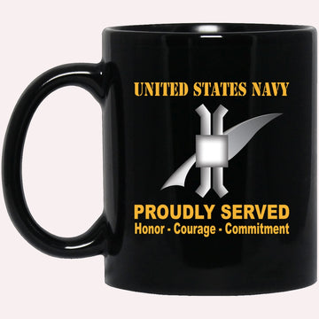 Us Navy Mug, Veterans Mug, Navy Legalman Navy LN Proudly Served Black Mug, Military Coffee Mugs, Us Navy Coffee Mugs