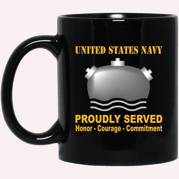 Us Navy Mug, Veterans Mug, Navy Mineman Navy MN Proudly Served Black Mug, Military Coffee Mugs, Us Navy Coffee Mugs