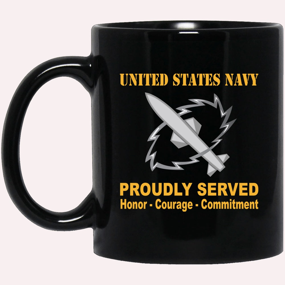 Us Navy Mug, Veterans Mug, Navy Missile Technician Navy MT Proudly Served Black Mug, Military Coffee Mugs, Us Navy Coffee Mugs