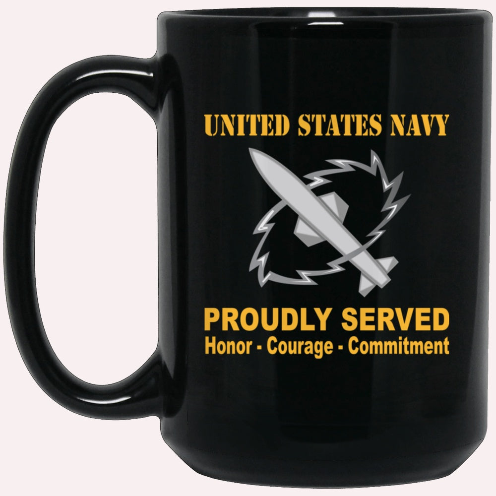 Us Navy Mug, Veterans Mug, Navy Missile Technician Navy MT Proudly Served Black Mug, Military Coffee Mugs, Us Navy Coffee Mugs
