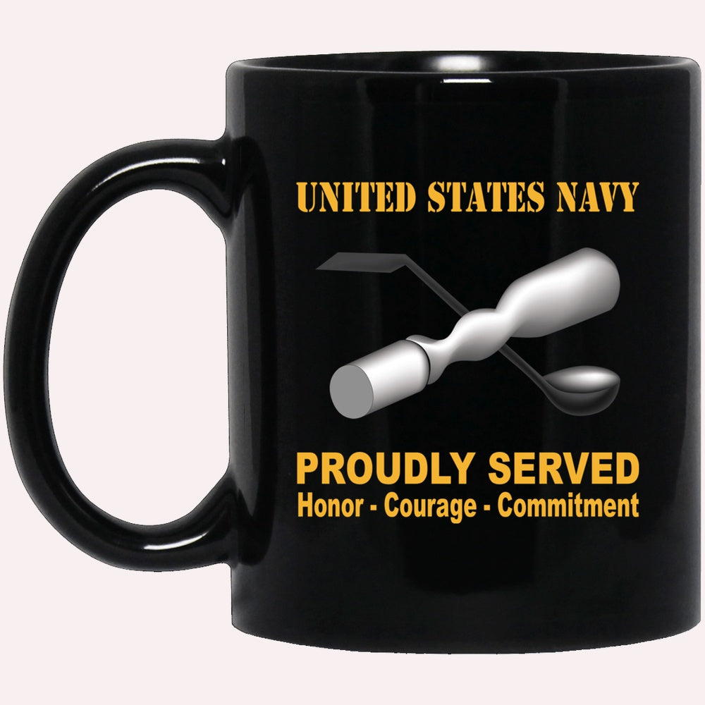 Us Navy Mug, Veterans Mug, Navy Molder Navy ML Proudly Served Black Mug, Military Coffee Mugs, Us Navy Coffee Mugs