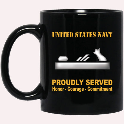 Us Navy Mug, Veterans Mug, Navy Patternmaker Navy PM Proudly Served Black Mug, Military Coffee Mugs, Us Navy Coffee Mugs