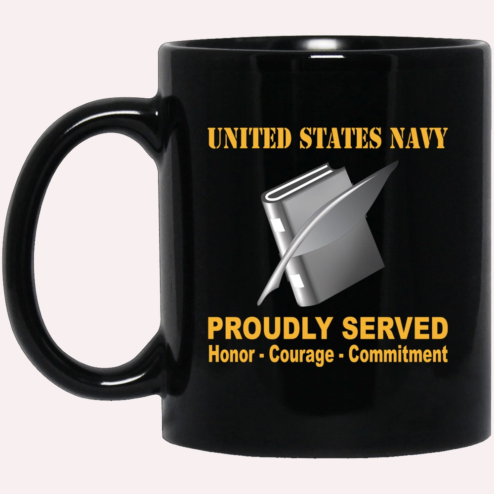 Us Navy Mug, Veterans Mug, Navy Personnel Specialist Navy PS Proudly Served Black Mug, Military Coffee Mugs, Us Navy Coffee Mugs