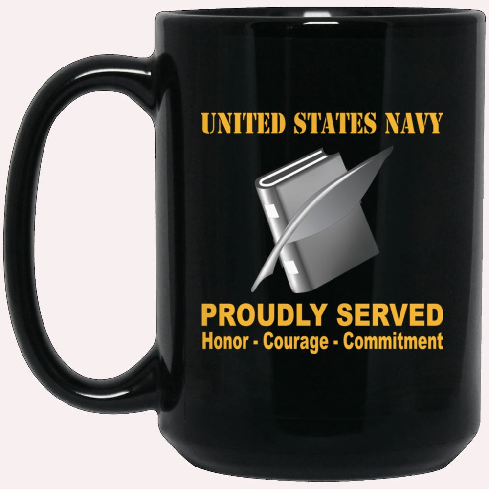 Us Navy Mug, Veterans Mug, Navy Personnel Specialist Navy PS Proudly Served Black Mug, Military Coffee Mugs, Us Navy Coffee Mugs