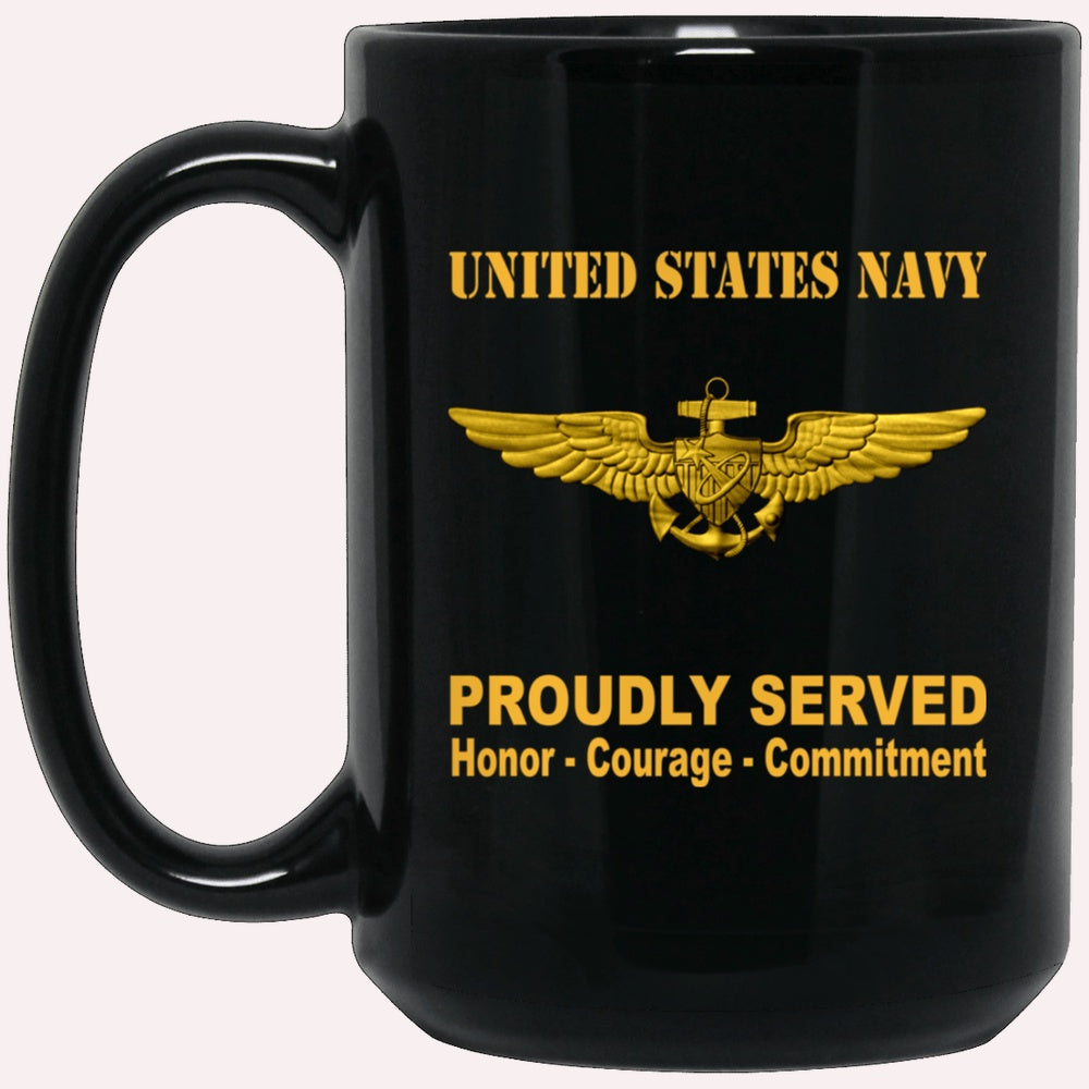 Us Navy Mug, Veterans Mug, U.S. Navy Naval Astronaut Badge Black Mug, Military Coffee Mugs, Us Navy Coffee Mugs