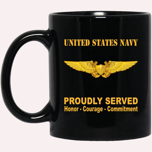 Us Navy Mug, Veterans Mug, U.S. Navy Naval Flight Officer Badge Black Mug, Military Coffee Mugs, Us Navy Coffee Mugs