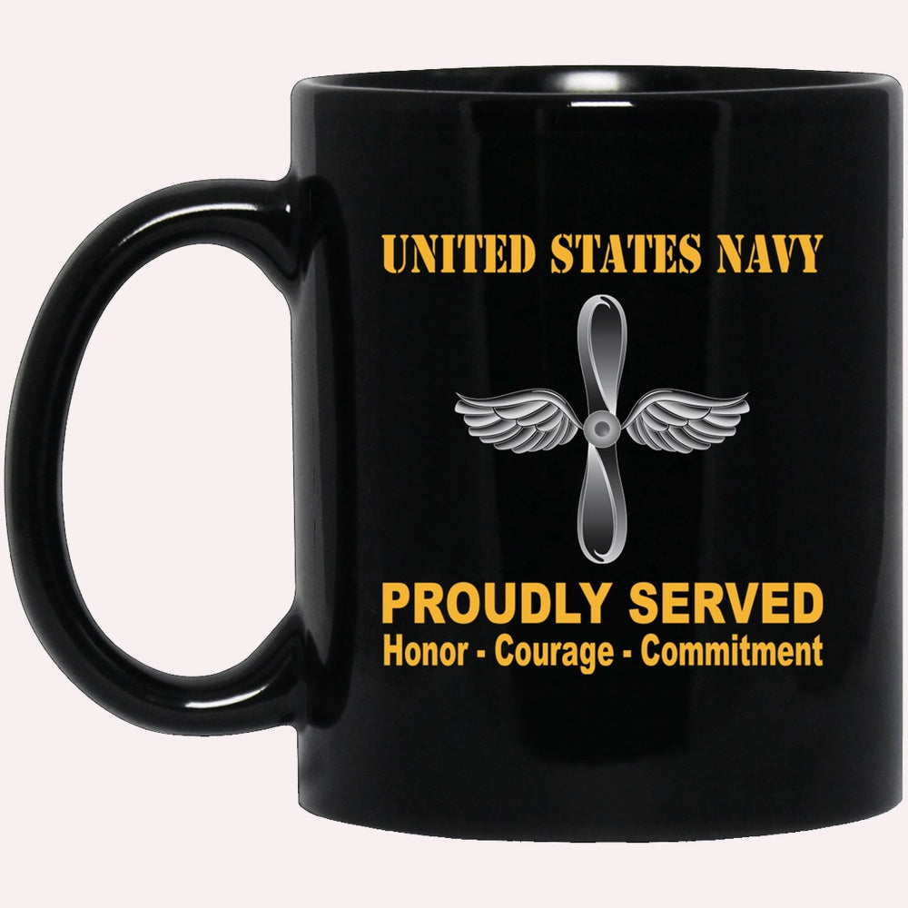 Us Navy Mug, Veterans Mug, U.S Navy Aviation machinist's mate Navy AD Proudly Served Black Mug, Military Coffee Mugs, Us Navy Coffee Mugs