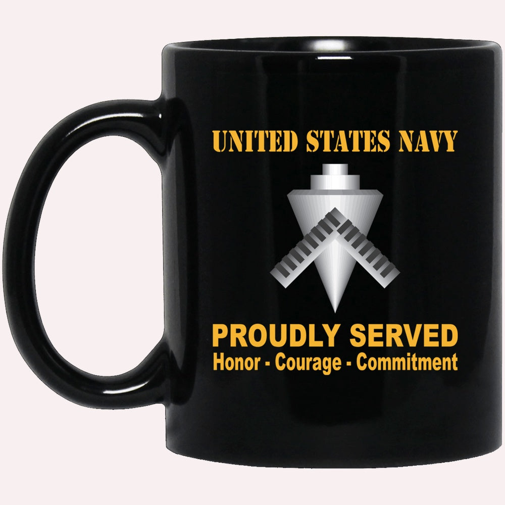 Us Navy Mug, Veterans Mug, U.S Navy Builder Navy BU Proudly Served Black Mug, Military Coffee Mugs, Us Navy Coffee Mugs