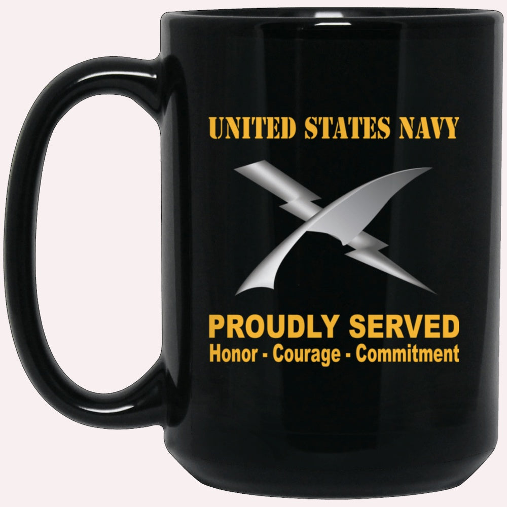 Us Navy Mug, Veterans Mug, U.S Navy Cryptologic technician Navy CT Proudly Served Black Mug, Military Coffee Mugs, Us Navy Coffee Mugs