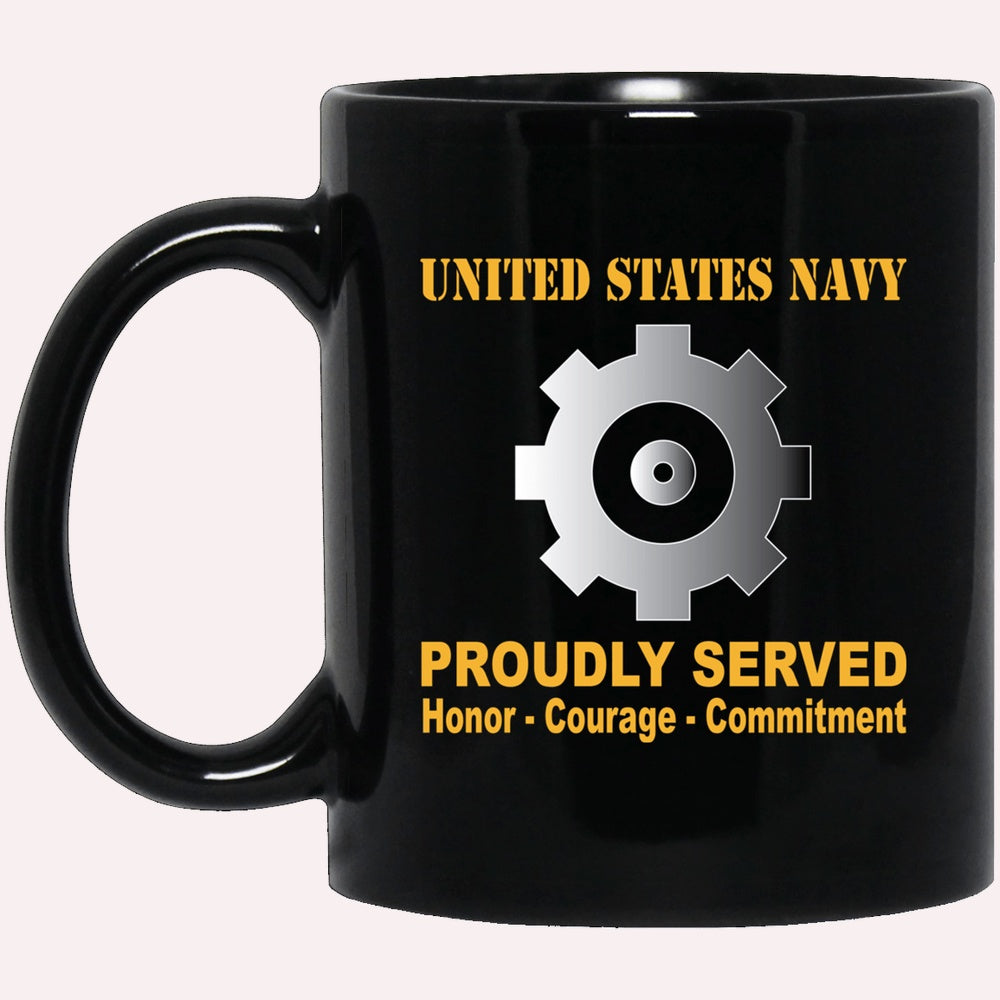 Us Navy Mug, Veterans Mug, U.S Navy Engineman Navy EN Proudly Served Black Mug, Military Coffee Mugs, Us Navy Coffee Mugs