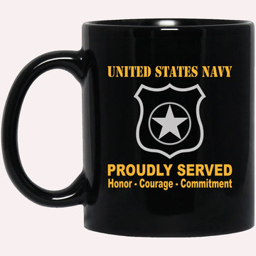 Us Navy Mug, Veterans Mug, U.S Navy Master-at-arms Navy MA Proudly Served Black Mug, Military Coffee Mugs, Us Navy Coffee Mugs