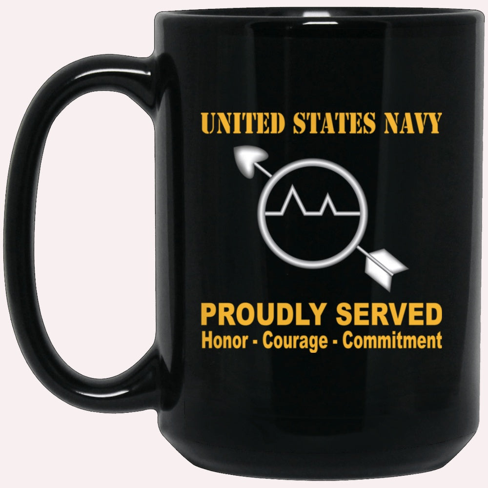 Us Navy Mug, Veterans Mug, U.S Navy Operations specialist Navy OS Proudly Served Black Mug, Military Coffee Mugs, Us Navy Coffee Mugs