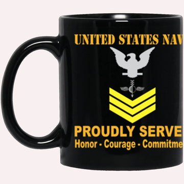 Us Navy Mug, Veterans Mug, US Navy Aerographers Mate Navy AG E-6 Gold Stripe Black Mug, Military Coffee Mugs, Us Navy Coffee Mugs
