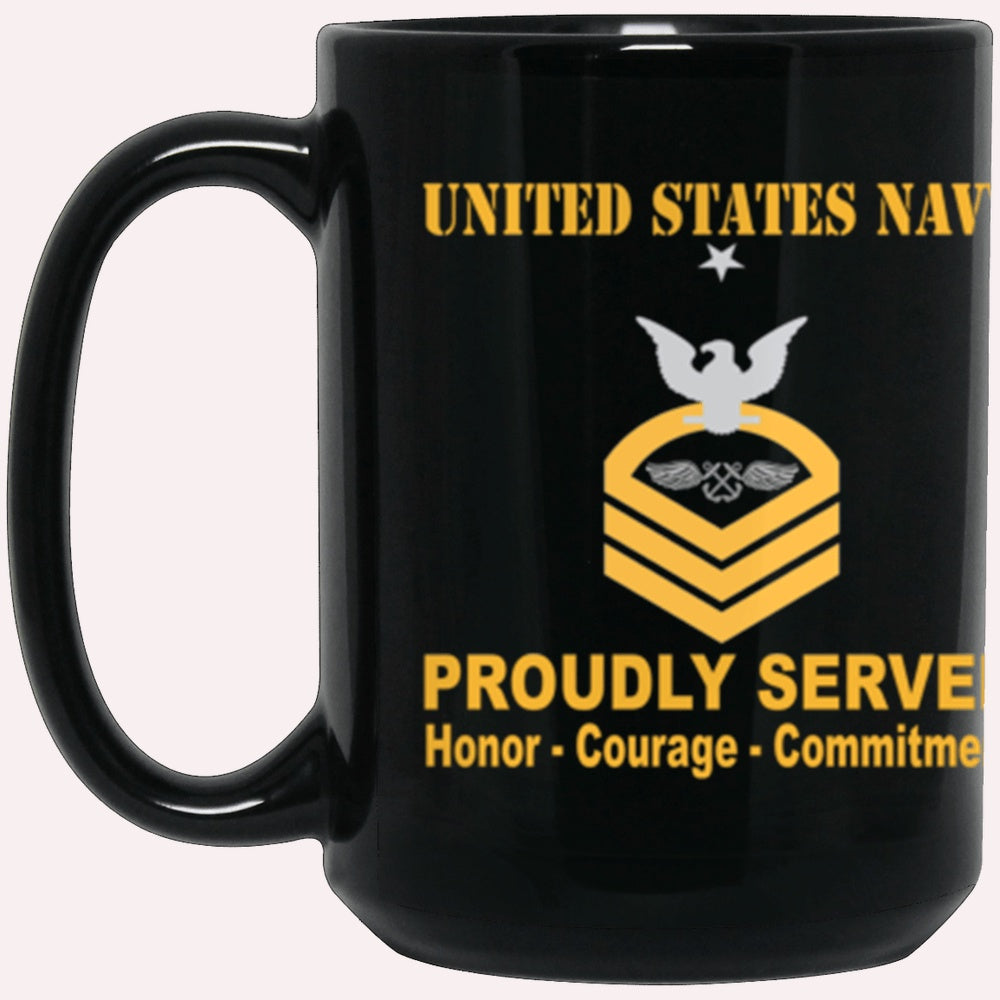 Us Navy Mug, Veterans Mug, US Navy Aviation Boatswain's Mate Navy AB E-8 Black Mug, Military Coffee Mugs, Us Navy Coffee Mugs