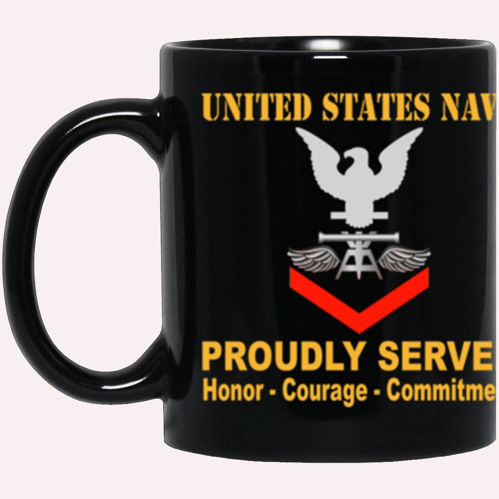 Us Navy Mug, Veterans Mug, US Navy Aviation Fire Control Tech Navy AQ E-4 Black Mug, Military Coffee Mugs, Us Navy Coffee Mugs