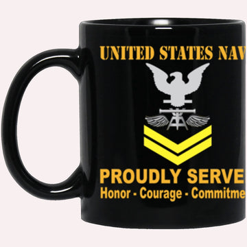 Us Navy Mug, Veterans Mug, US Navy Aviation Fire Control Tech Navy AQ E-5 Gold Stripe Black Mug, Military Coffee Mugs, Us Navy Coffee Mugs