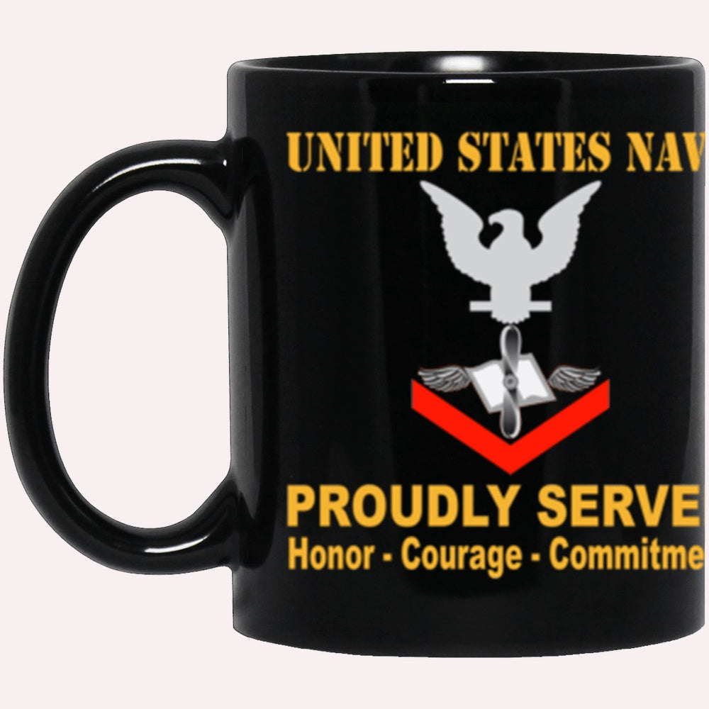 Us Navy Mug, Veterans Mug, US Navy Aviation Maintenance Administrationman Navy AZ E-4 Black Mug, Military Coffee Mugs, Us Navy Coffee Mugs