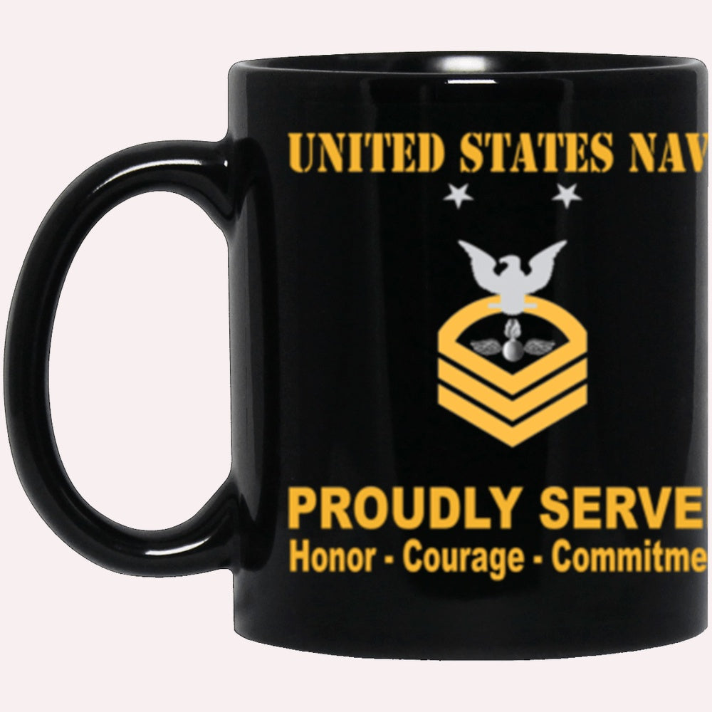Us Navy Mug, Veterans Mug, US Navy Aviation Ordnanceman Navy AO E-9 Black Mug, Military Coffee Mugs, Us Navy Coffee Mugs