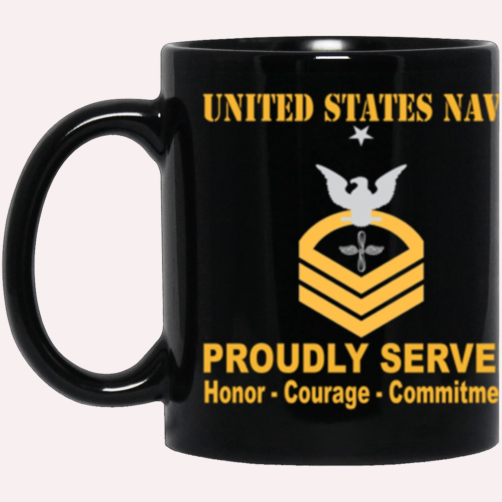 Us Navy Mug, Veterans Mug, US Navy Aviation machinist's mate Navy AD E-8 Black Mug, Military Coffee Mugs, Us Navy Coffee Mugs