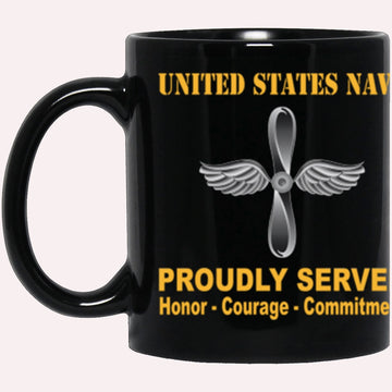 Us Navy Mug, Veterans Mug, US Navy Aviation machinist's mate Navy AD Proudly Served Core Values Black Mug, Military Coffee Mugs, Us Navy Coffee Mugs