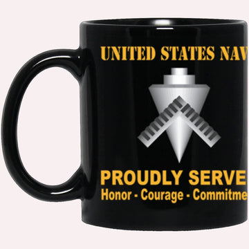 Us Navy Mug, Veterans Mug, US Navy Builder Navy BU Proudly Served Core Values Black Mug, Military Coffee Mugs, Us Navy Coffee Mugs