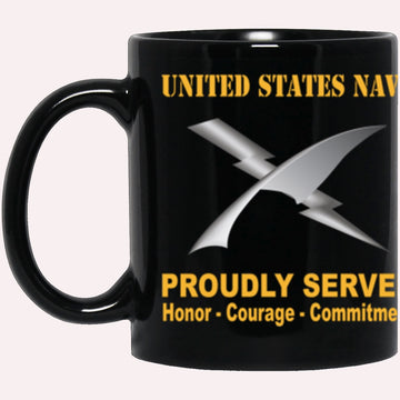 Us Navy Mug, Veterans Mug, US Navy Cryptologic technician Navy CT Proudly Served Core Values Black Mug, Military Coffee Mugs, Us Navy Coffee Mugs