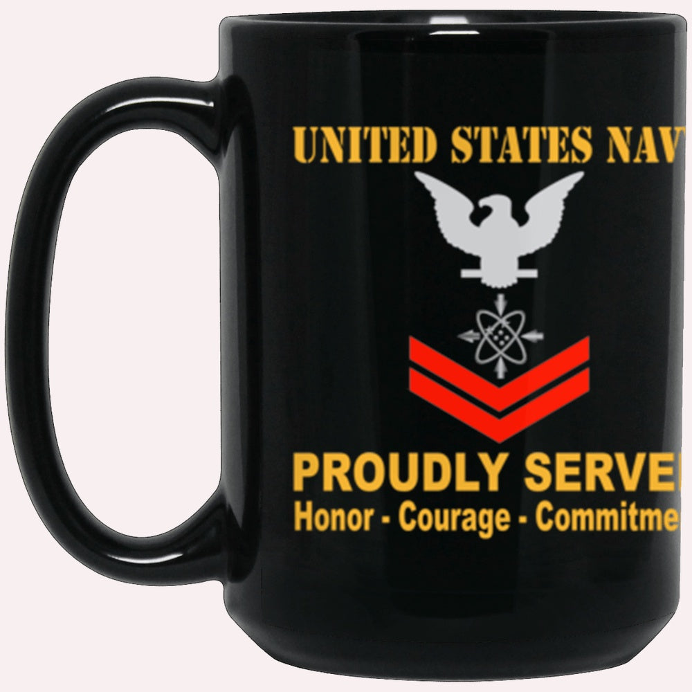 Us Navy Mug, Veterans Mug, US Navy Data systems technician Navy DS E-5 Red Stripe Black Mug, Military Coffee Mugs, Us Navy Coffee Mugs