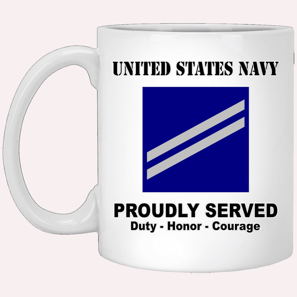 Us Navy Mug, Veterans Mug, US Navy E-2 Seaman Apprentice E2 SA Junior Enlisted Ranks White Coffee Mug, Military Coffee Mugs, Us Navy Coffee Mugs