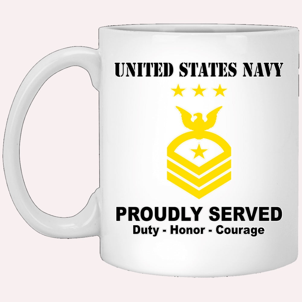 Us Navy Mug, Veterans Mug, US Navy E-9 Master Chief Petty Officer Of The Navy E9 MCPON Senior Enlisted Advisor White Coffee Mug, Military Coffee Mugs, Us Navy Coffee Mugs