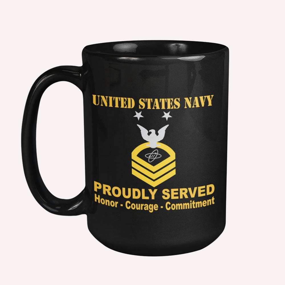 Us Navy Mug, Veterans Mug, US Navy ET E-9 Black Mug, Military Coffee Mugs, Us Navy Coffee Mugs