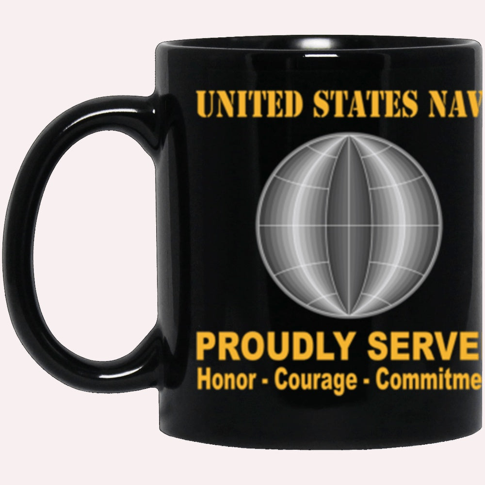 Us Navy Mug, Veterans Mug, US Navy Electrician's mate Navy EM Proudly Served Core Values Black Mug, Military Coffee Mugs, Us Navy Coffee Mugs